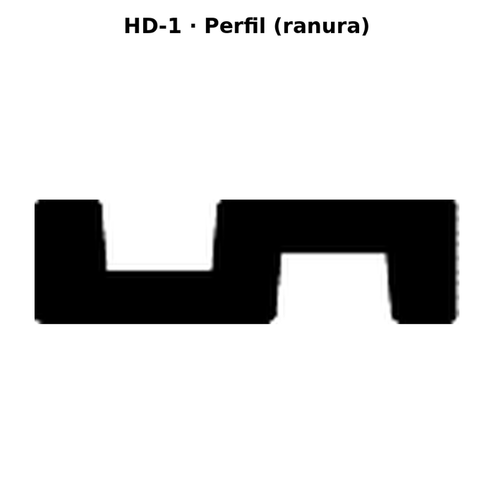 Llave en blanco HD-1 - perfil (ranura)