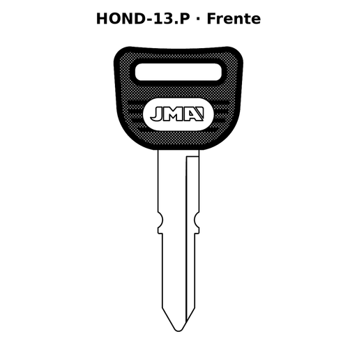 Llave en blanco HOND-13.P - frente