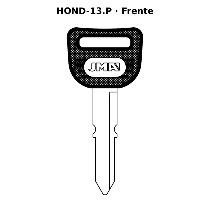 Llave en blanco HOND-13.P - frente