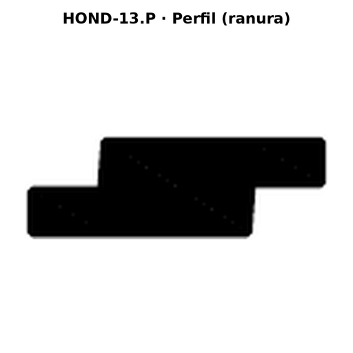 Llave en blanco HOND-13.P - perfil (ranura)
