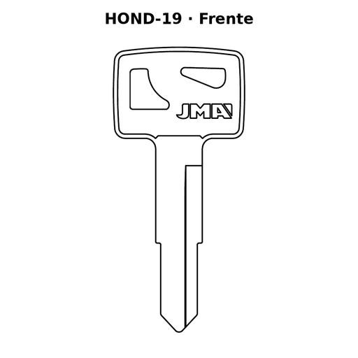 Llave en blanco HOND-19 - frente