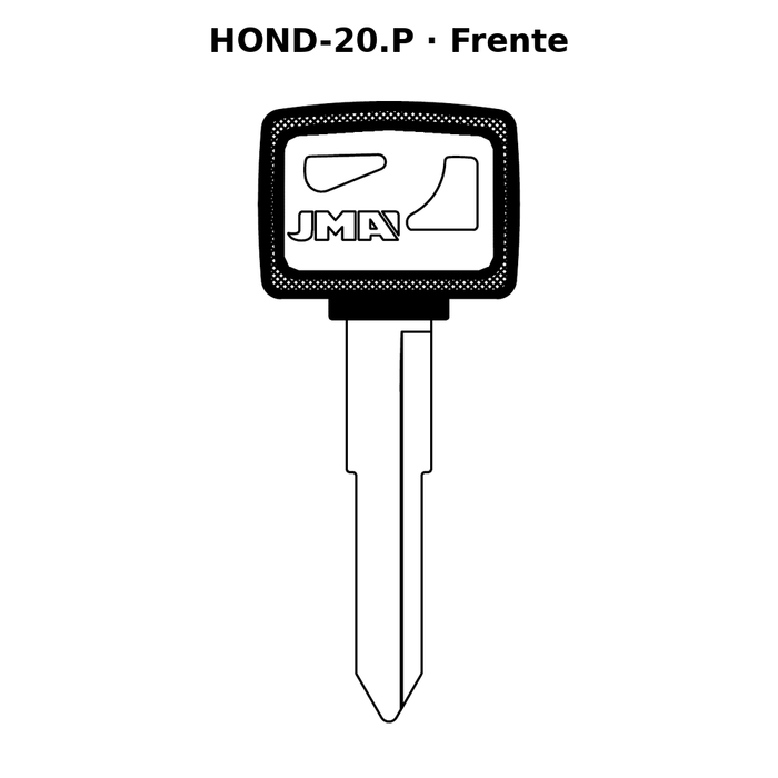 Llave en blanco HOND-20.P - frente