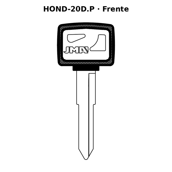 Llave en blanco HOND-20D.P - frente