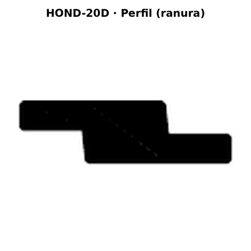Llave en blanco HOND-20D - perfil (ranura)