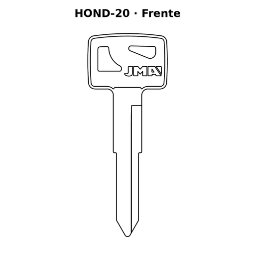 Llave en blanco HOND-20 - frente