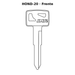 Llave en blanco HOND-20 - frente