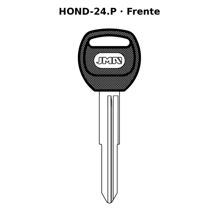 Llave en blanco HOND-24.P - frente