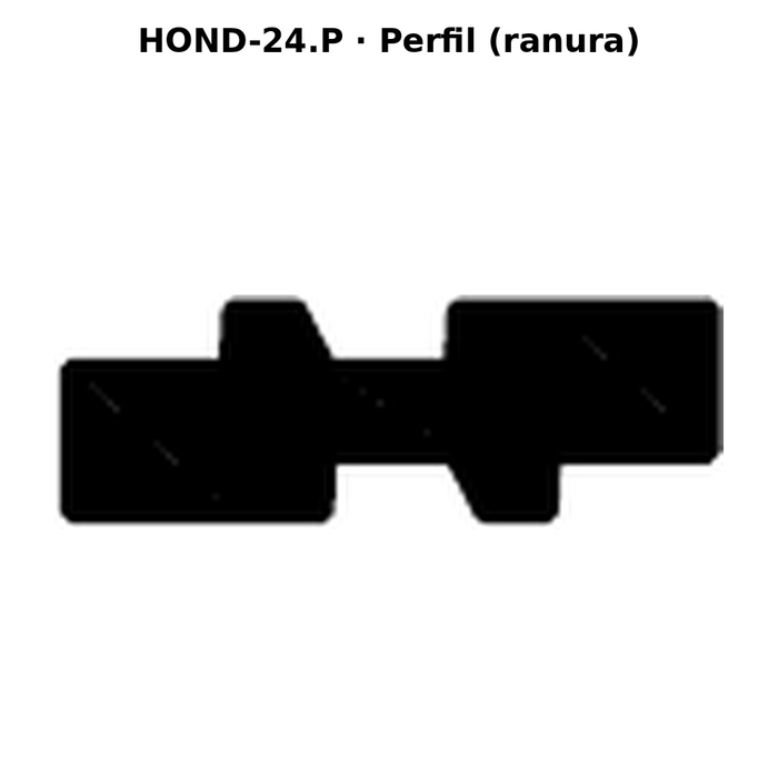 Llave en blanco HOND-24.P - perfil (ranura)