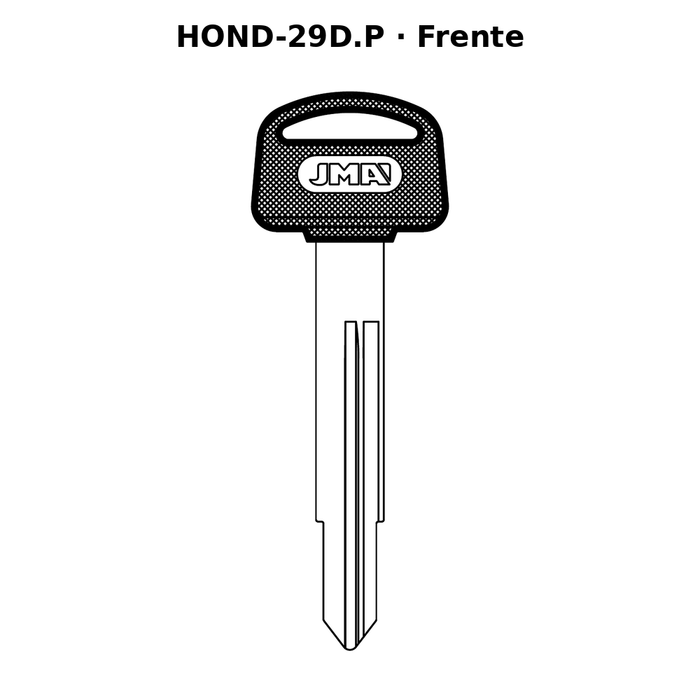 Llave en blanco HOND-29D.P - frente