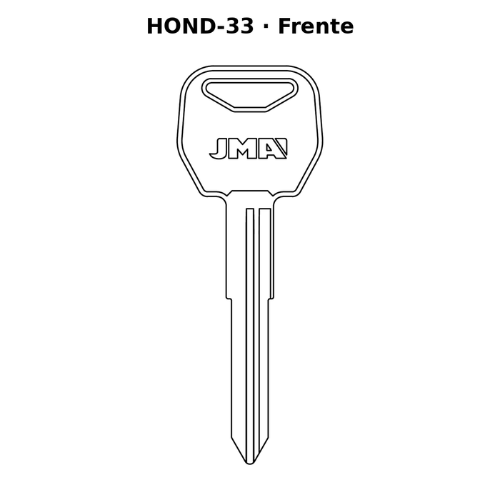 Llave en blanco HOND-33 - frente