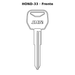 Llave en blanco HOND-33 - frente
