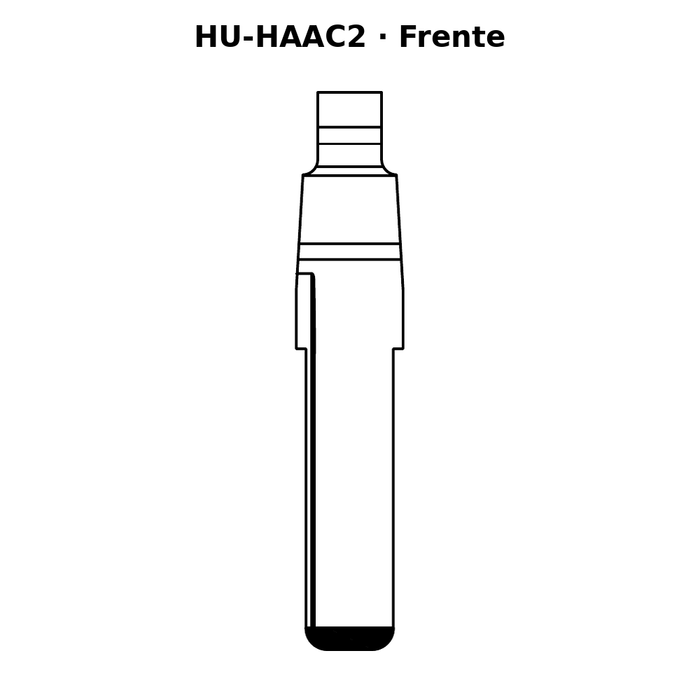 Llave en blanco HU-HAAC2 - frente
