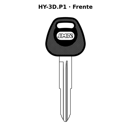 Llave en blanco HY-3D.P1 - frente