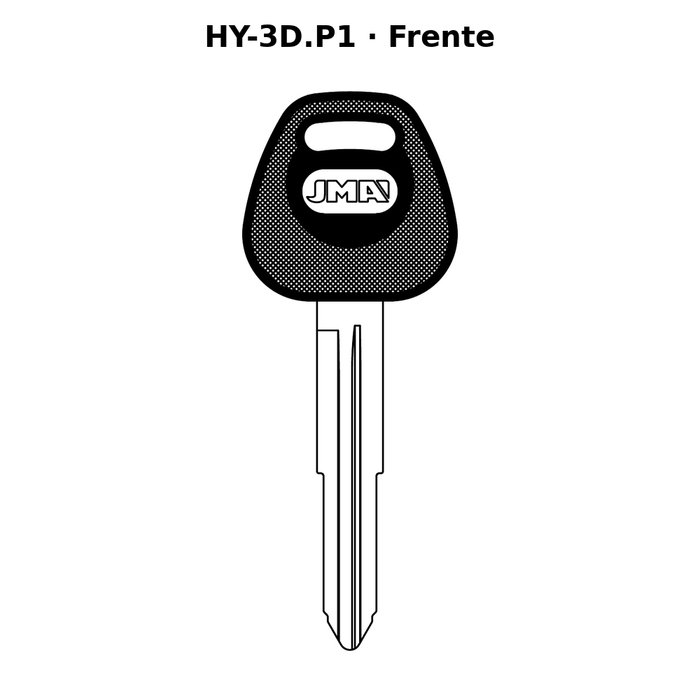 Llave en blanco HY-3D.P1 - frente
