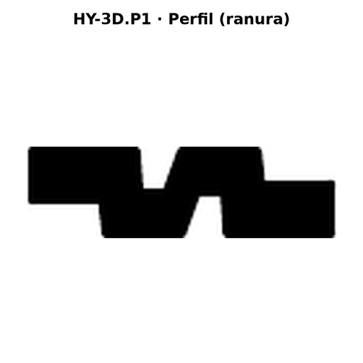 Llave en blanco HY-3D.P1 - perfil (ranura)
