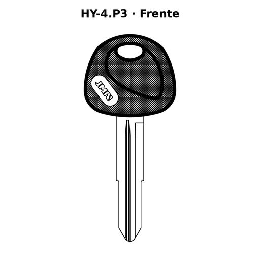 Llave en blanco HY-4.P3 - frente