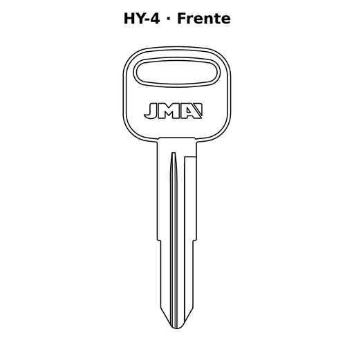 Llave en blanco HY-4 - frente