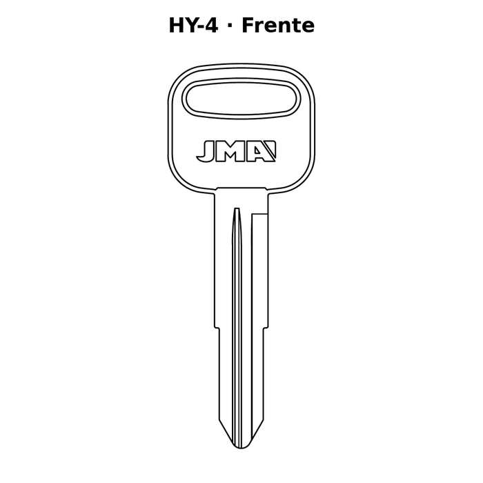 Llave en blanco HY-4 - frente