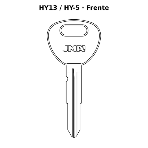 Llave en blanco HY13 / HY-5 - frente