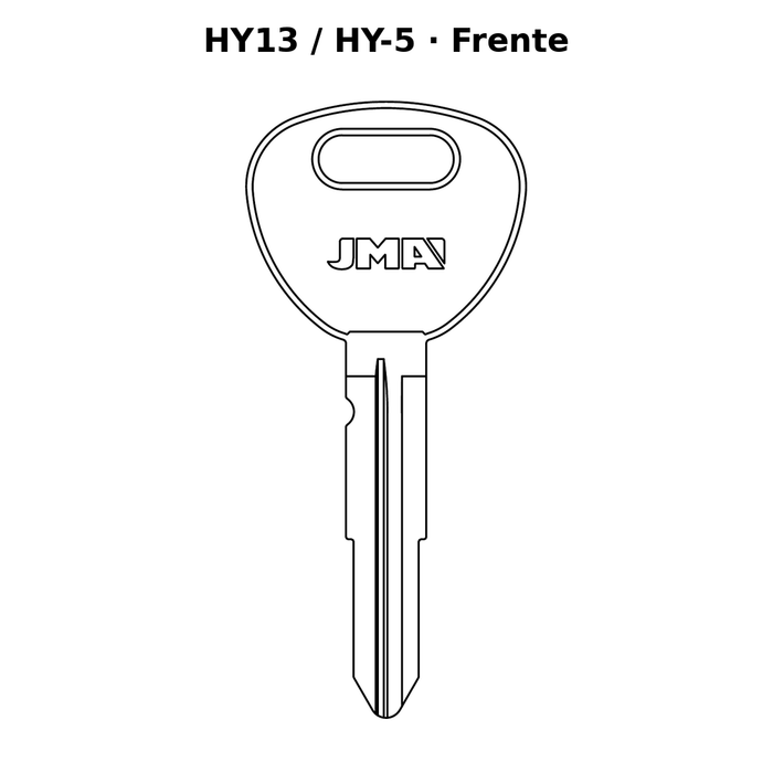Llave en blanco HY13 / HY-5 - frente