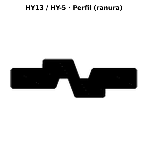 Llave en blanco HY13 / HY-5 - perfil (ranura)