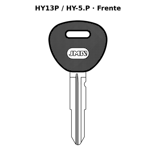 Llave en blanco HY13P / HY-5.P - frente