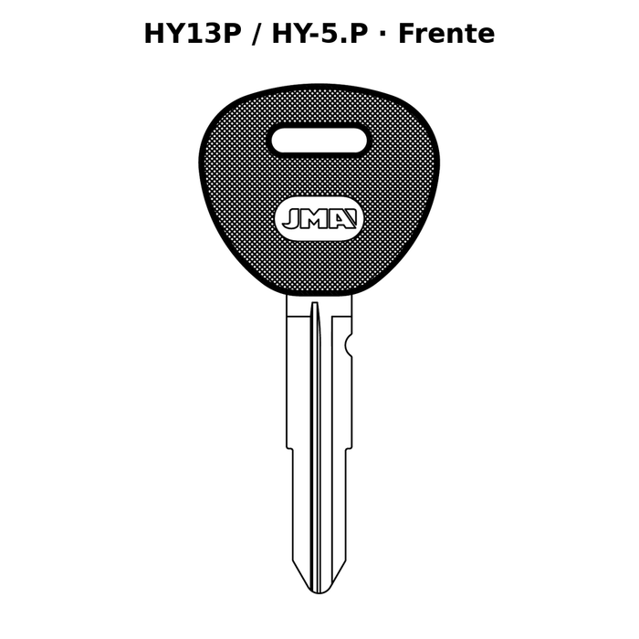 Llave en blanco HY13P / HY-5.P - frente