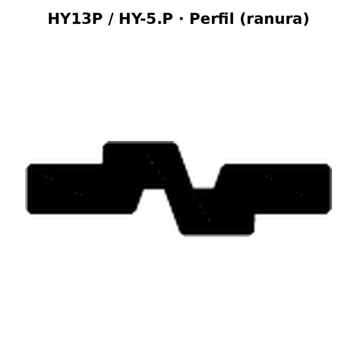 Llave en blanco HY13P / HY-5.P - perfil (ranura)