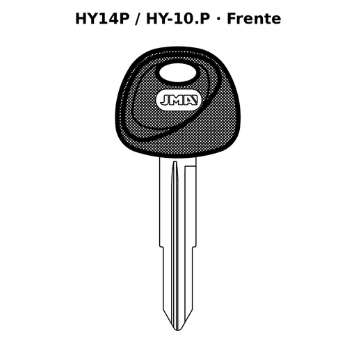 Llave en blanco HY14P / HY-10.P - frente
