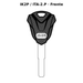 Llave en blanco IK2P / ITA-2.P - frente
