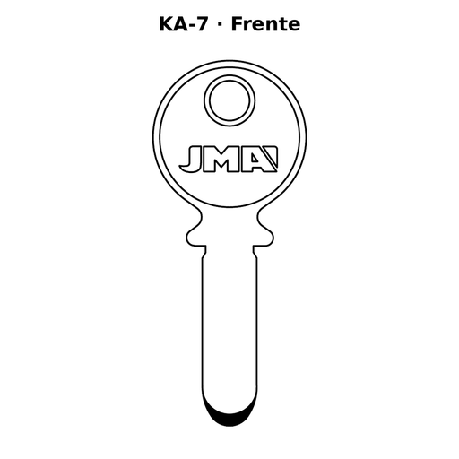 Llave en blanco KA-7 - frente