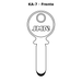 Llave en blanco KA-7 - frente