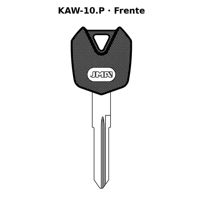 Llave en blanco KAW-10.P - frente