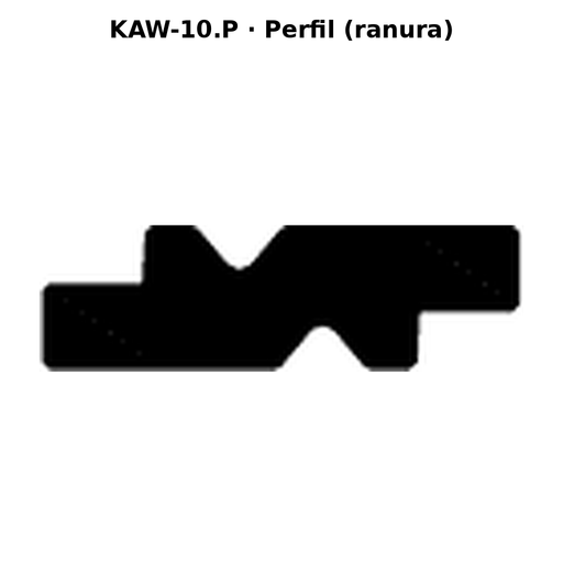 Llave en blanco KAW-10.P - perfil (ranura)
