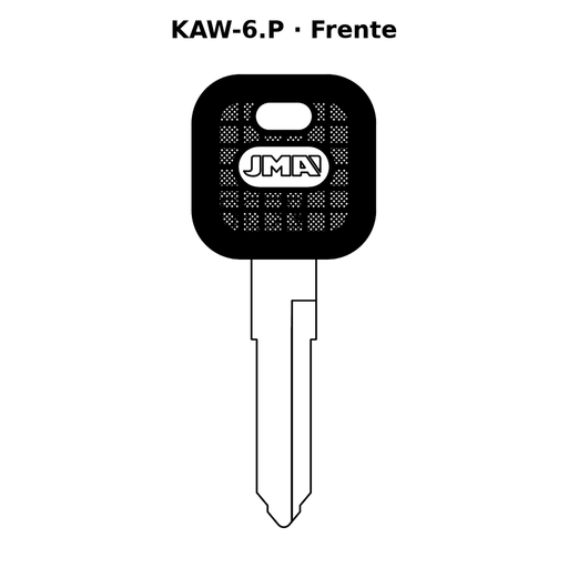 Llave en blanco KAW-6.P - frente