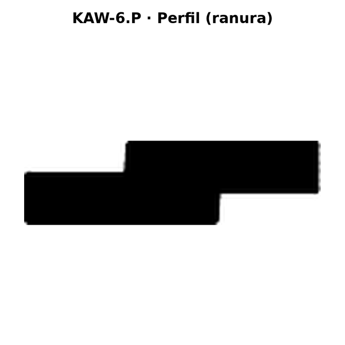 Llave en blanco KAW-6.P - perfil (ranura)