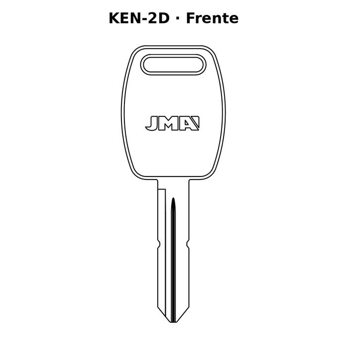 Llave en blanco KEN-2D - frente