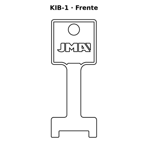 Llave en blanco KIB-1 - frente