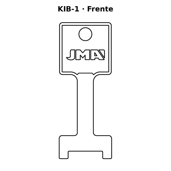 Llave en blanco KIB-1 - frente