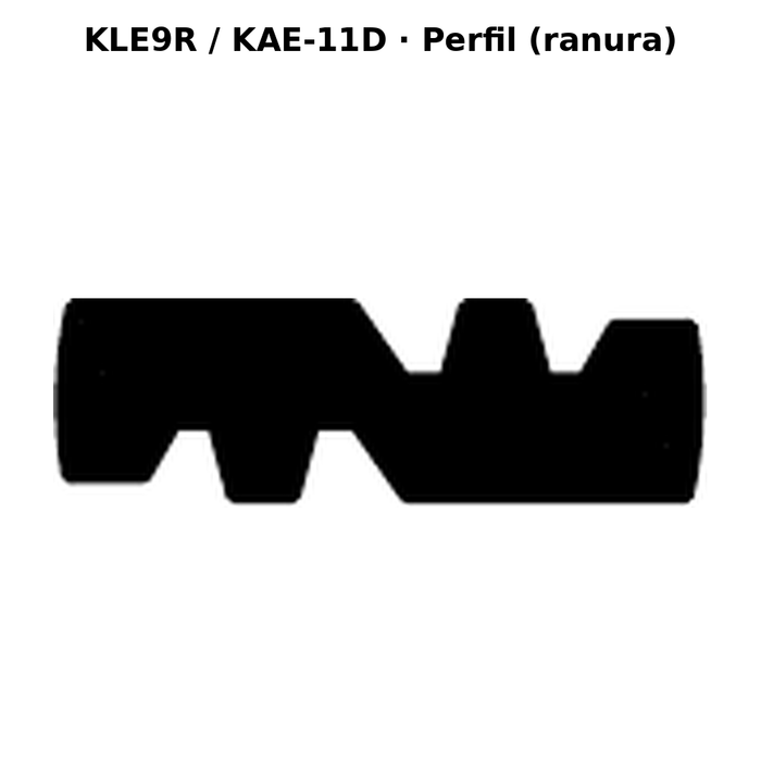 Llave en blanco KLE9R / KAE-11D - perfil (ranura)