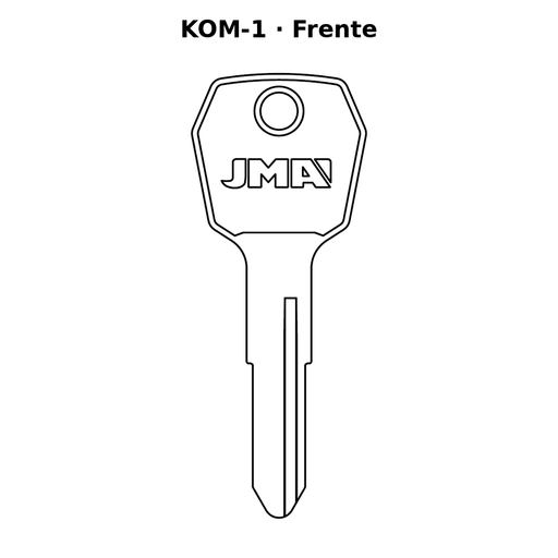 Llave en blanco KOM-1 - frente
