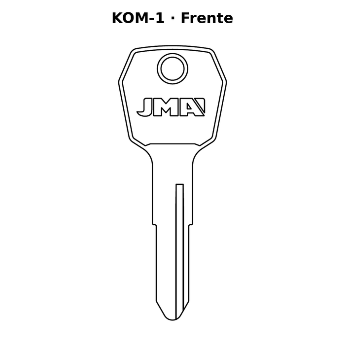 Llave en blanco KOM-1 - frente