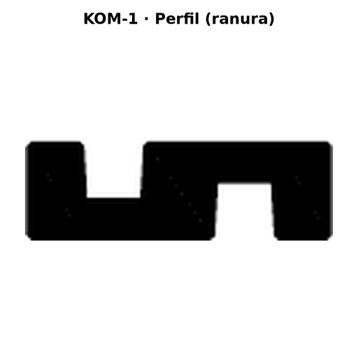 Llave en blanco KOM-1 - perfil (ranura)