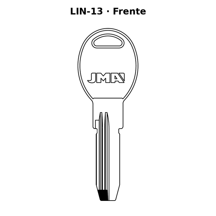 Llave en blanco LIN-13 - frente