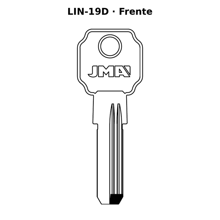 Llave en blanco LIN-19D - frente