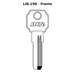 Llave en blanco LIN-19D - frente