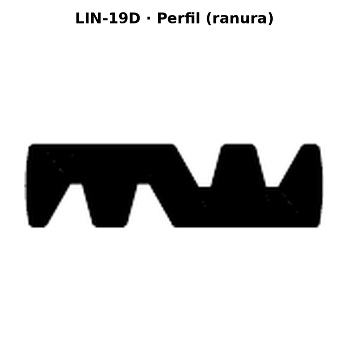 Llave en blanco LIN-19D - perfil (ranura)