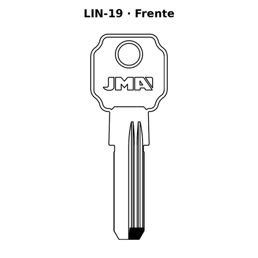 Llave en blanco LIN-19 - frente