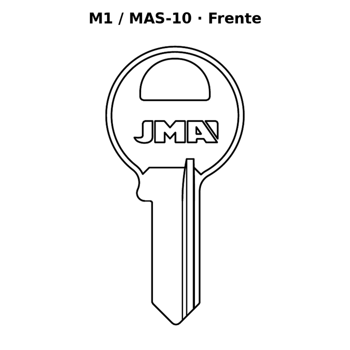 Llave en blanco M1 / MAS-10 - frente