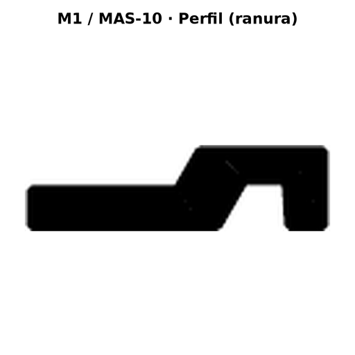 Llave en blanco M1 / MAS-10 - perfil (ranura)